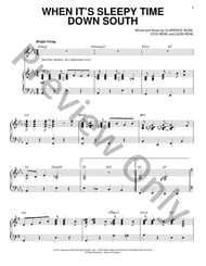 When It's Sleepy Time down South piano sheet music cover